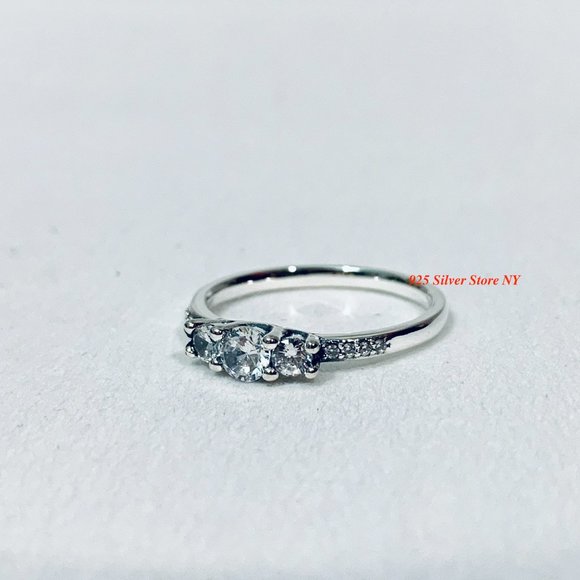 Pandora Ring Clear Three-Stone 196242CZ - Picture 5 of 9